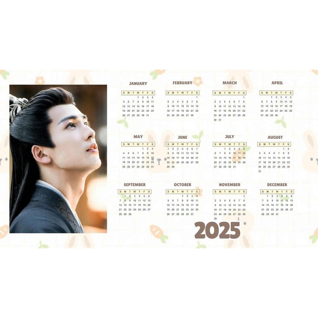 ปฏิทิน 2025 จางหลิงเฮ่อ ซีรี่ย์จีน ขนาด A4