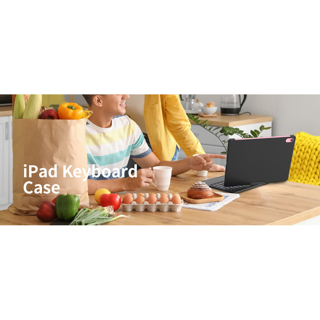 360° Rotatableคีย์บอร์ดสําหรับiPad mini 6 7 Air 11 13 M3 2025 Pro 11 13 M4 2024 Air 4 5 6 M2 10th 11th A16 7 8 9th 10.2 Multi-Touch Trackpad 7 สีBacklight Thin & Light Cover - รูปที่ 7