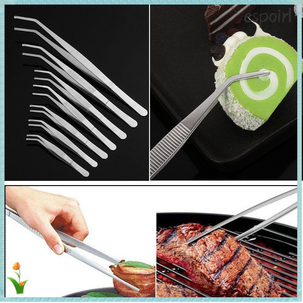 ESPOIR อาหาร Tweezer ชุบเสิร์ฟ Presentation Chef สแตนเลส