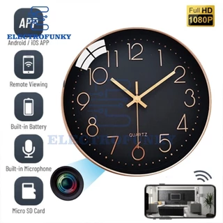 กล้องนาฬิกาแขวนไร้สาย Wifi 1080p Full Hd วิสัยทัศน์กลางคืน ขนาดเล็ก สําหรับเฝ้าระวัง รักษาความปลอดภัยในบ้าน