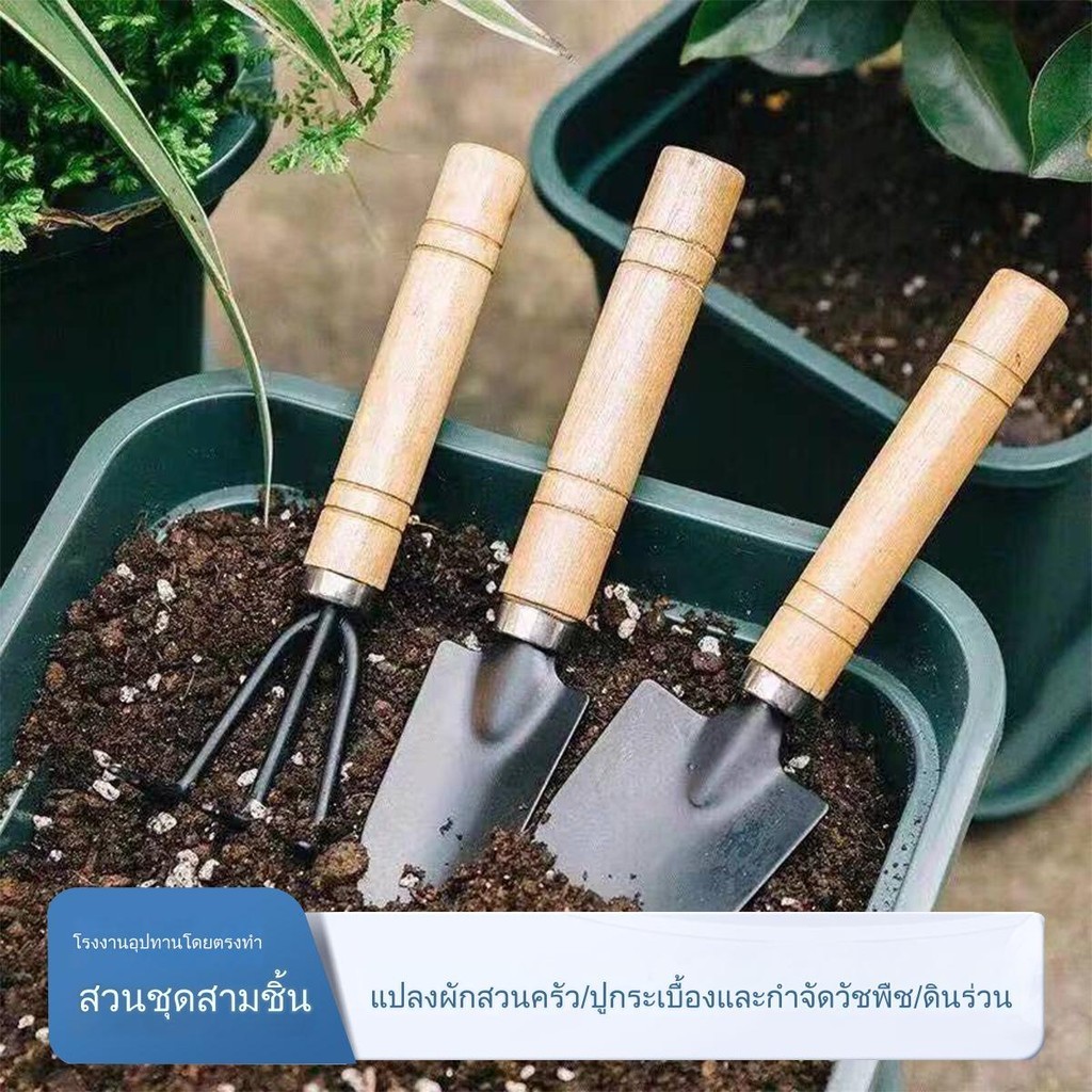  พลั่ว 3 ชิ้นอุปกรณ์ปลูกต้นไม้ชุดทำสวนขนาดเล็กชุดอุปกรณ์ทำสวนขนาดเล็กพลั่วสยามปูกระเบื้องดินพรวนดินอุปกรณ์ทำสวน G2738
