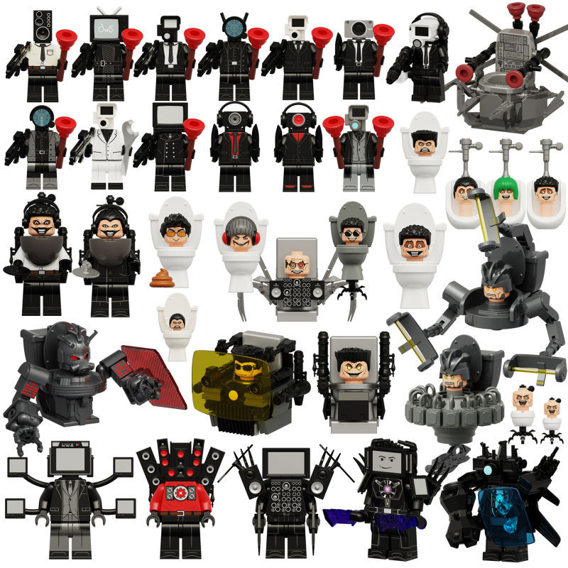 เข้ากันได้กับ Lego Toilet Man vs Monitor Doll Titan Speaker Man เข้ากันได้กับ TV Man Lego Toilet Man