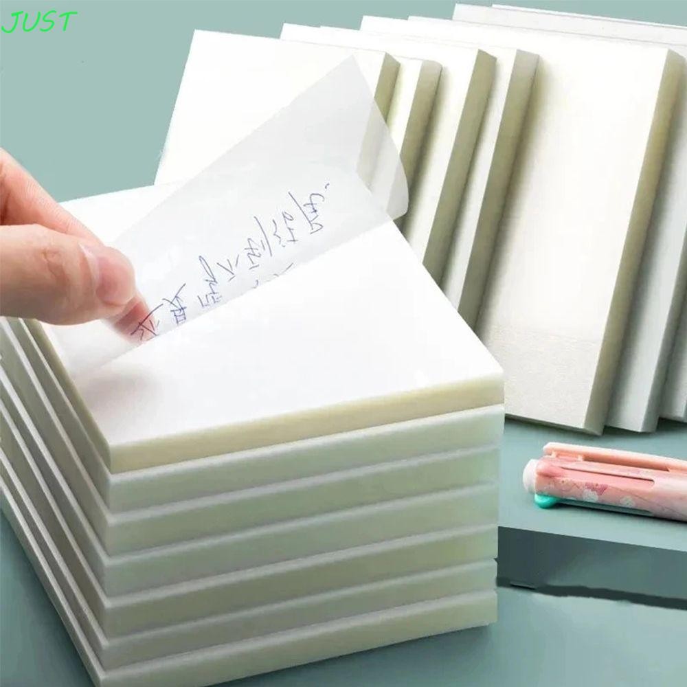 Just โปร่งใส Sticky Notes Creative Simple เครื่องเขียนสติกเกอร์สํานักงานอุปกรณ์การเรียน Self กาว Planner สติกเกอร์