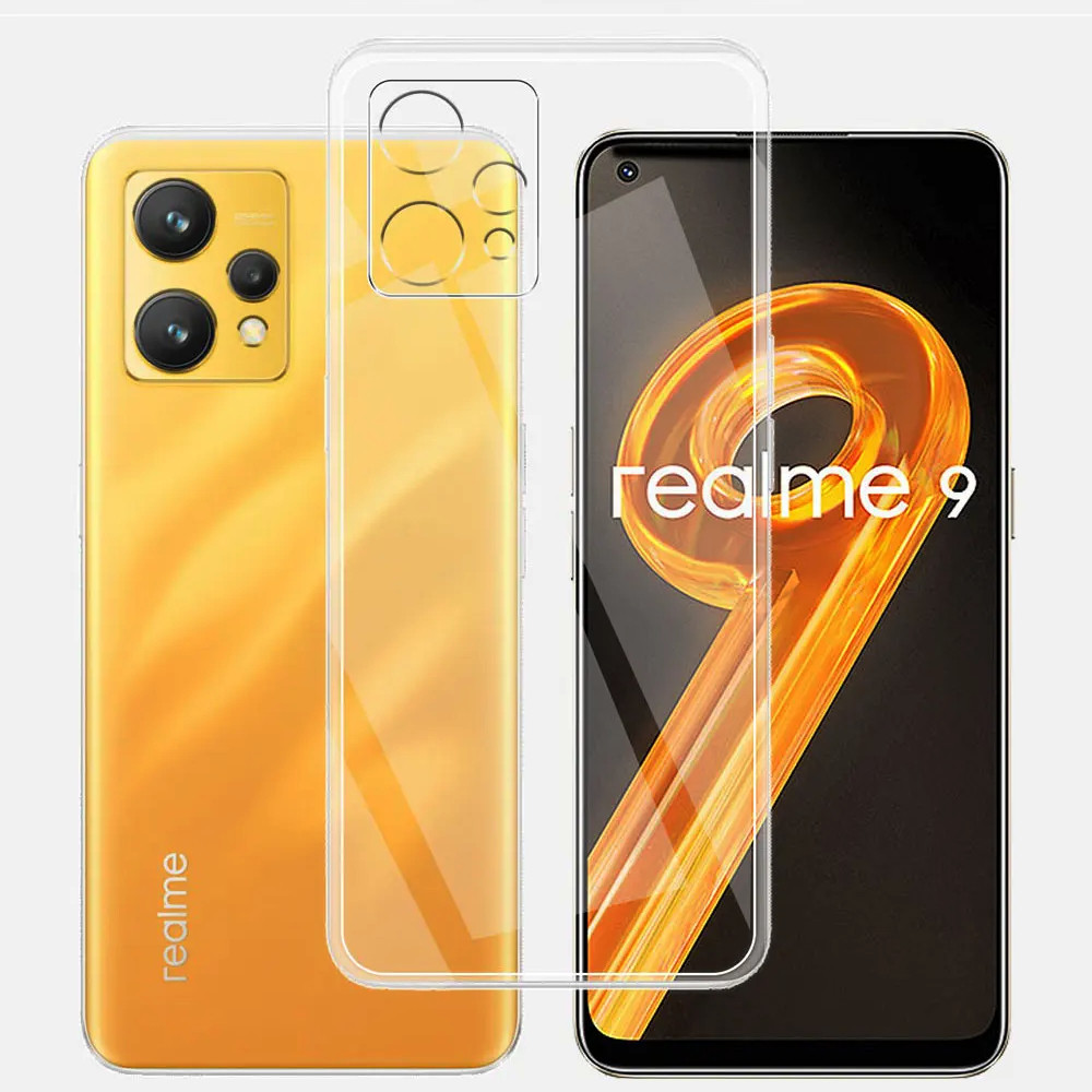 สําหรับrealme 9 4G 6.4 นิ้วRMX3521 Slim Soft ClearซิลิคอนยางScratch-Resistant CP JellyกรณีคริสตัลAnti-สีเหลืองปกหลัง