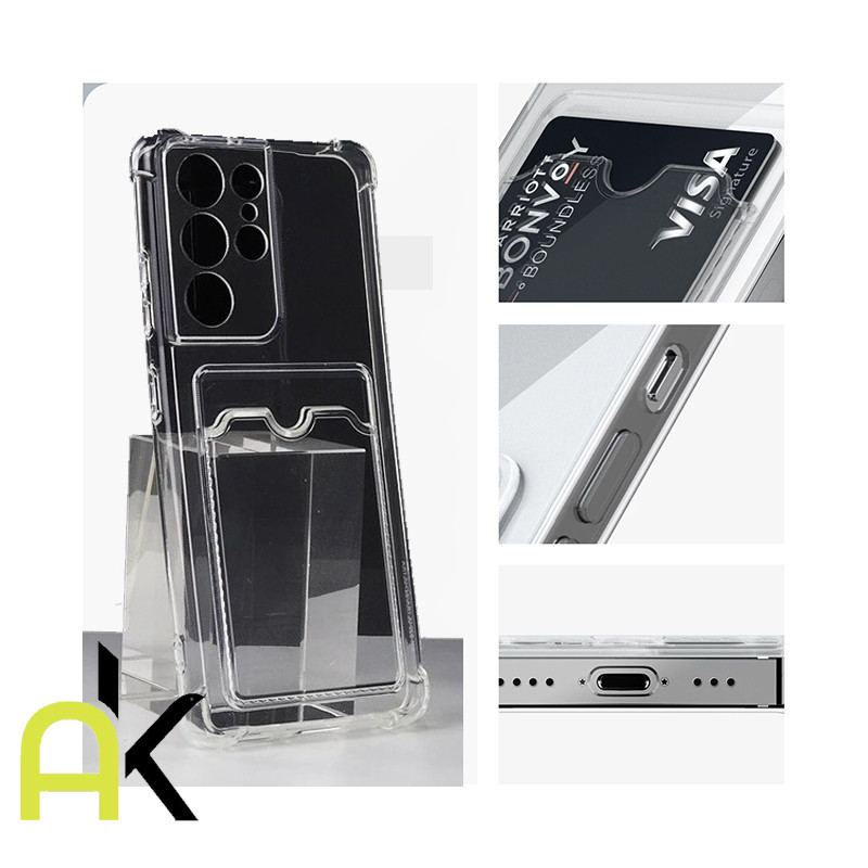AK เคสใสสำหรับใส่การ์ด VIVO V30 Y03 Y17 Y17s Y02 Y100 Y36 Y22 Y02 Y22 Y16 Y22s Y20 Y12A Y12S Y15S Y11 Y12 Y15 Y21S