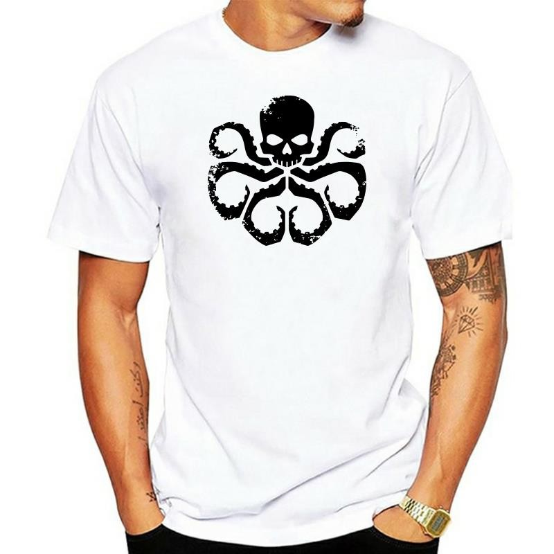 Mens Agents Of Shield T เสื้อ HYDRA Badge เสื้อยืดสีดํา Man Tee เสื้อสนุก Oversize คลาสสิกพิมพ์ 100%