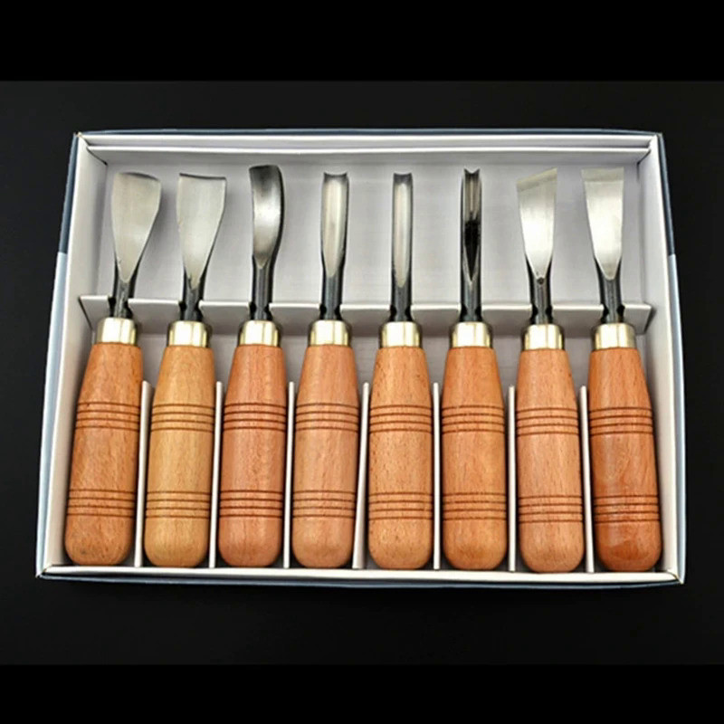 Wood Carving Wood Cut Knife Tool Set 8pcs/set DIY Hand Tools Chisel Set Knives Tool Set Woodworking