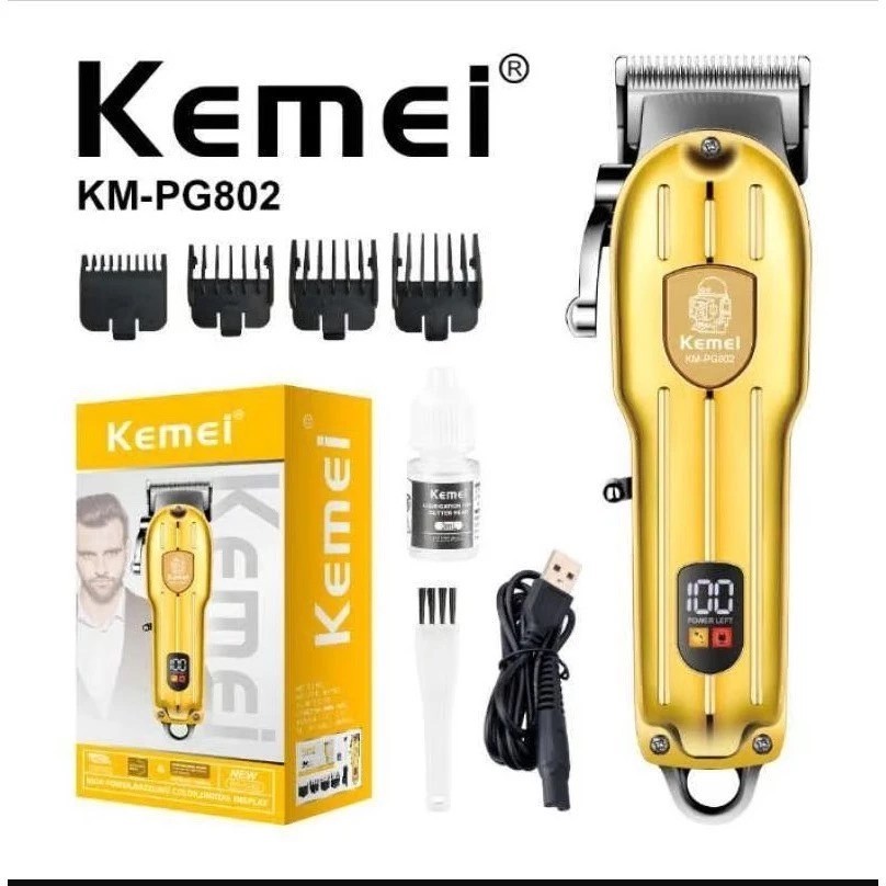 ปัตตาเลี่ยน KEMEI KM-PG802 ไร้สาย พร้อมใช้งาน  ฟันรอง 3 เบอร์