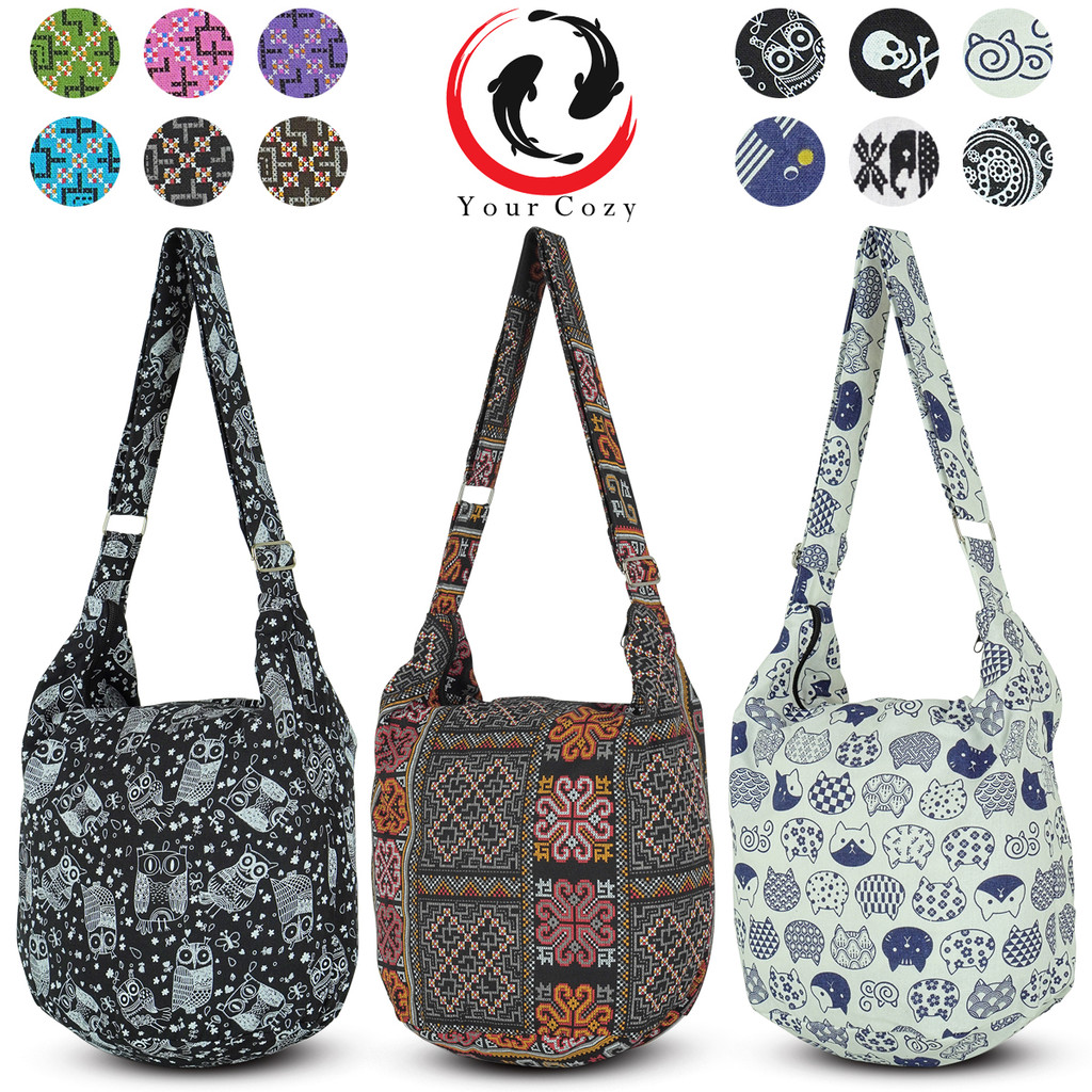 ถุงย่าม ย่ามช้าง กระเป๋าผ้า กระเป๋า tote ก้นกลม พร้อมส่ง จากไทย by YourCozy