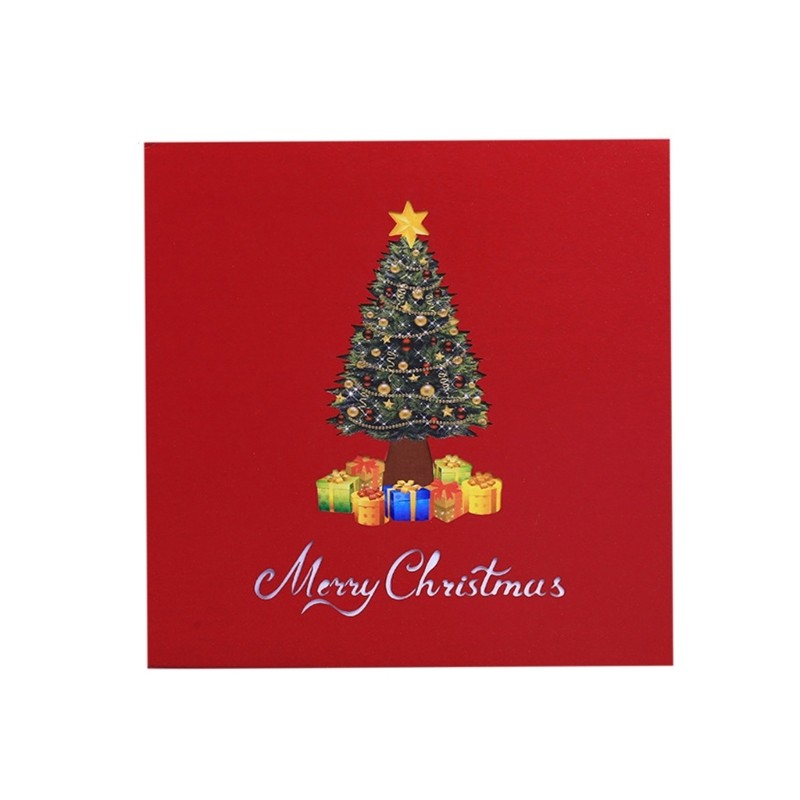 Mya 3D Christmas Tree Holiday Card Popup Surprise Card with Personal Note Space