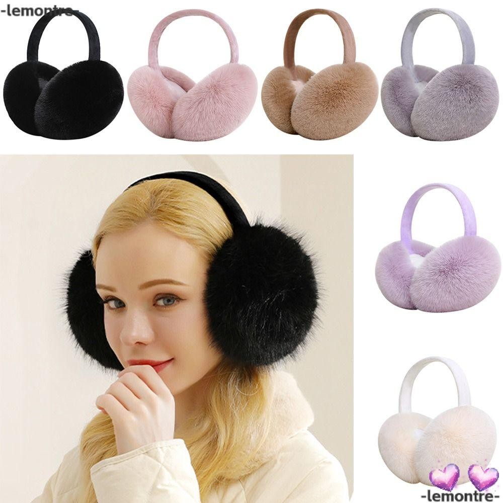 Lemontre อุ่นหู, ตุ๊กตา Anti-Freeze Ear Muffs, น่ารักอุ่นหนาพับหูสําหรับหญิงสาว