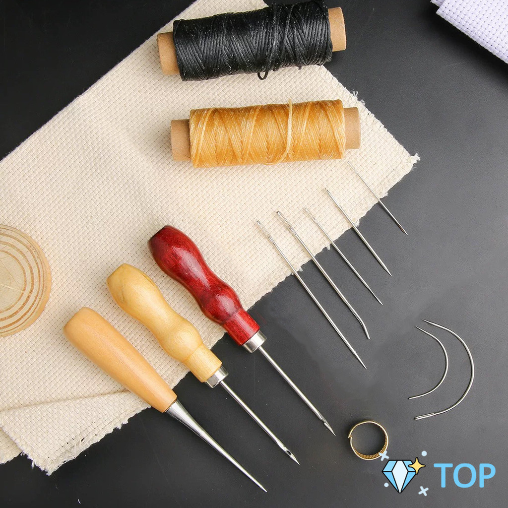 DIY 13 ชิ้น ชุดอุปกรณ์เย็บหนัง แฮนด์เมด เย็บรองเท้า Sewing leather kit