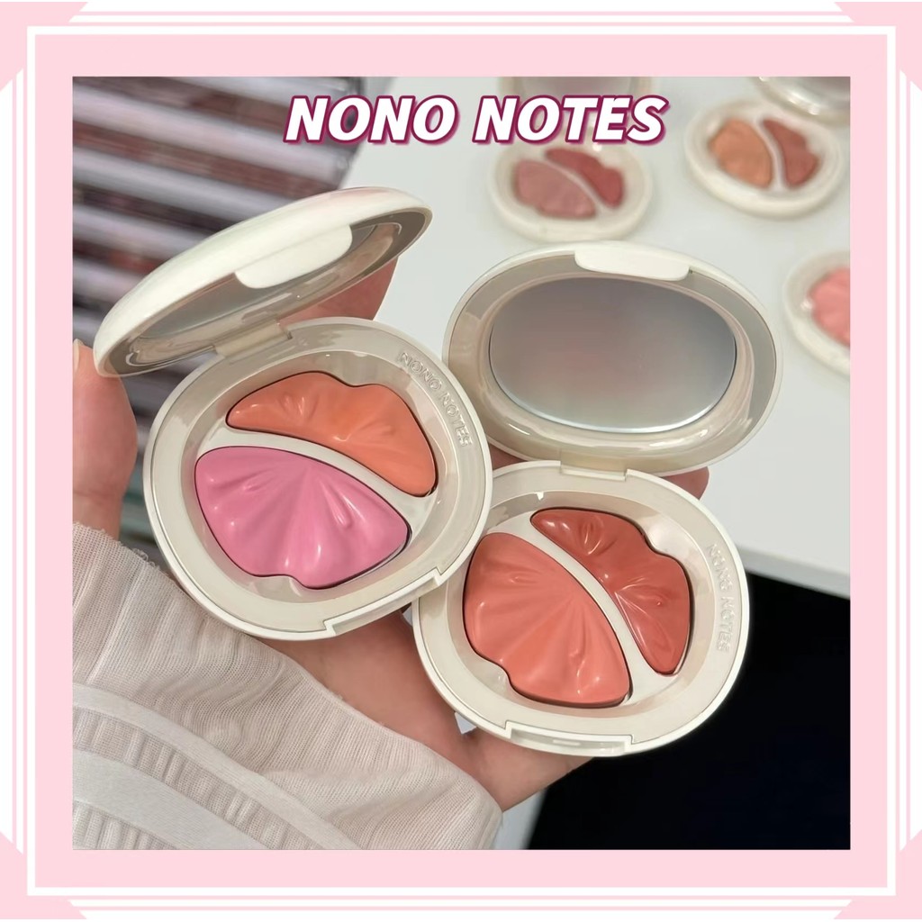 [ใหม่]NONO NOTES Flower Field Blusher 2024 ใหม่ 2 สีขยายหด Nude แต่งหน้า Light แต่งหน้า Blush Rouge