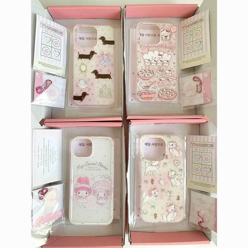 คู่การ์ตูนน่ารักเหมาะสําหรับiphone15เคสโทรศัพท์14 Apple 16promax Soft 13pro/12สไตล์ใหม่14/11/Shock-resistant Case PUVT