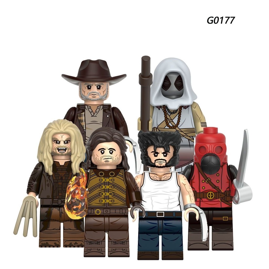 X คน Super Person Block ของเล่นรูป Cavillerine Deadpool Sabretooth Pyro Building Block G0177