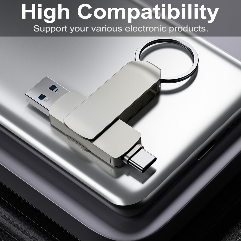 แฟลชไดรฟ์ USB OTG ของ Kingston Type-C 1TB 2TB แฟลชไดรฟ์ USB ความเร็วสูง OTG ไดรฟ์ปากการองรับ iPhone15/16