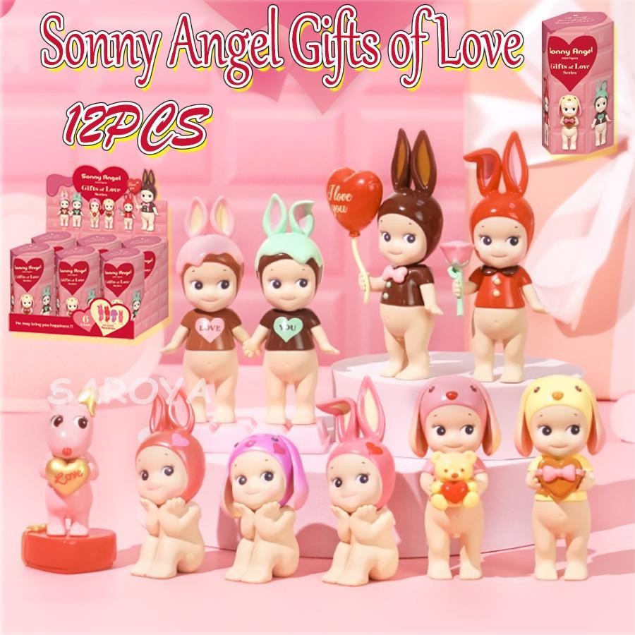6pcs Sonny Angel ของขวัญ Love Series Mini รูปกล่องตาบอด Xmas ของขวัญวันวาเลนไทน์ decfeyeth