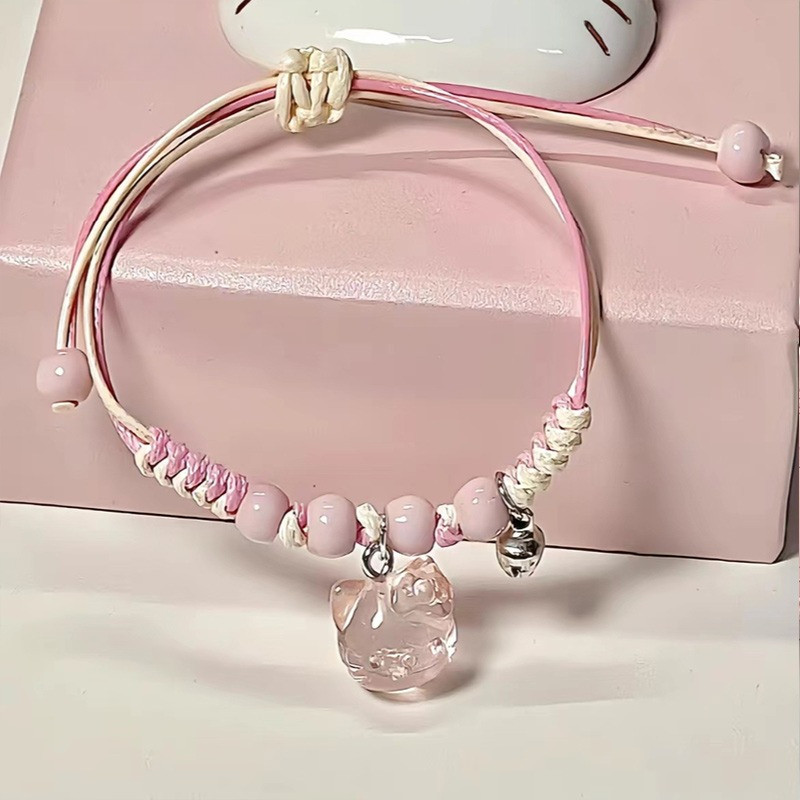 ของขวัญวันหยุดสําหรับแฟนชายคิตตี้สวัสดีคิตตี้จี้สร้อยข้อมือคู่แฟนสร้อยข้อมือ2024รุ่นใหม่