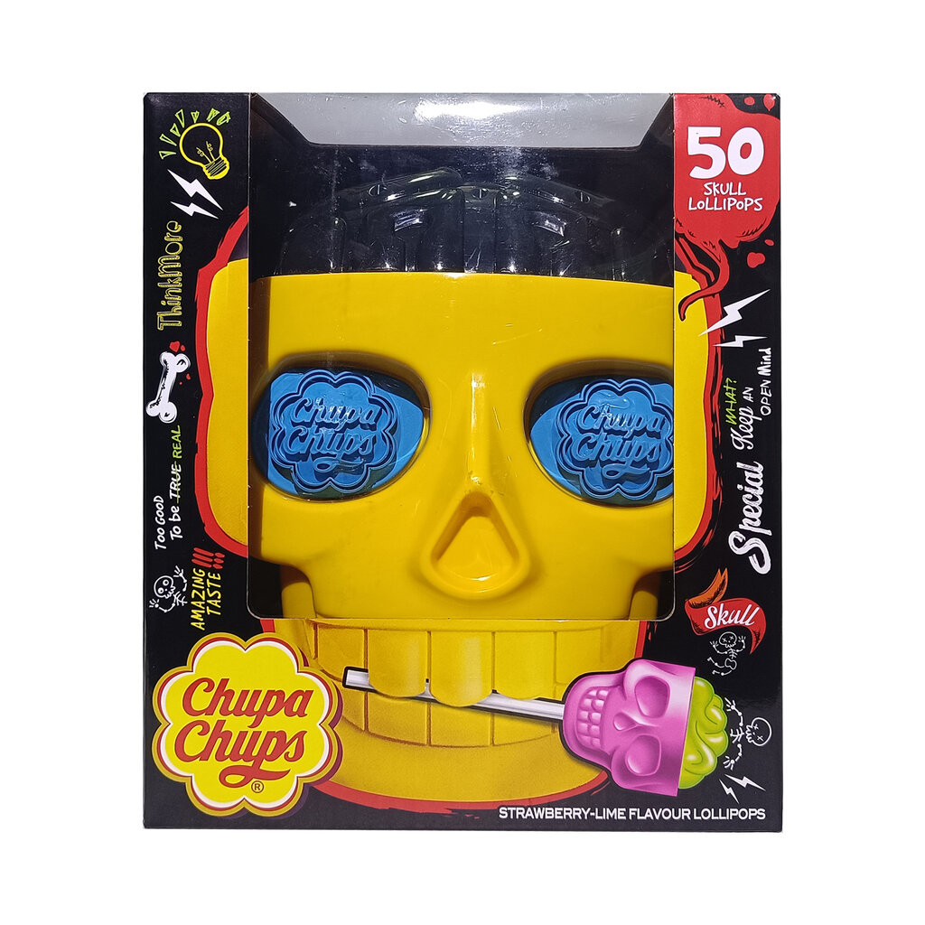 ลูกอมจูปาจุ๊ปส์หัวกะโหลกฮาโลวีน อมยิ้มรุ่นพิเศษ Chupa Chups Skull Halloween VaniLand