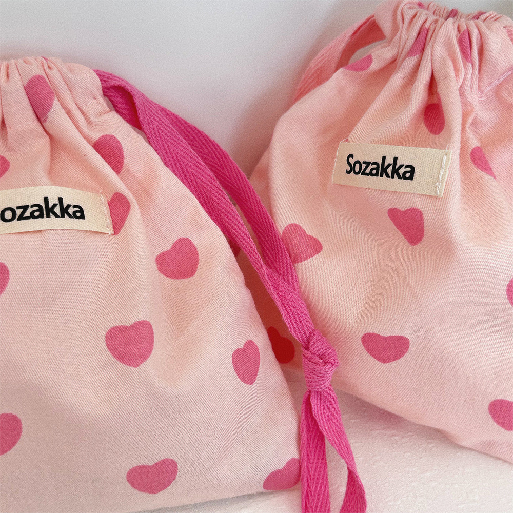 พร้อมส่ง🇹🇭 A037 กระเป๋าเครื่องสำอาง หัวใจ ถุงหูรูด กระเป๋าเชือกรูด กระเป๋าใส่ของ กระเป๋าจัดระเบียบ - รูปที่ 5