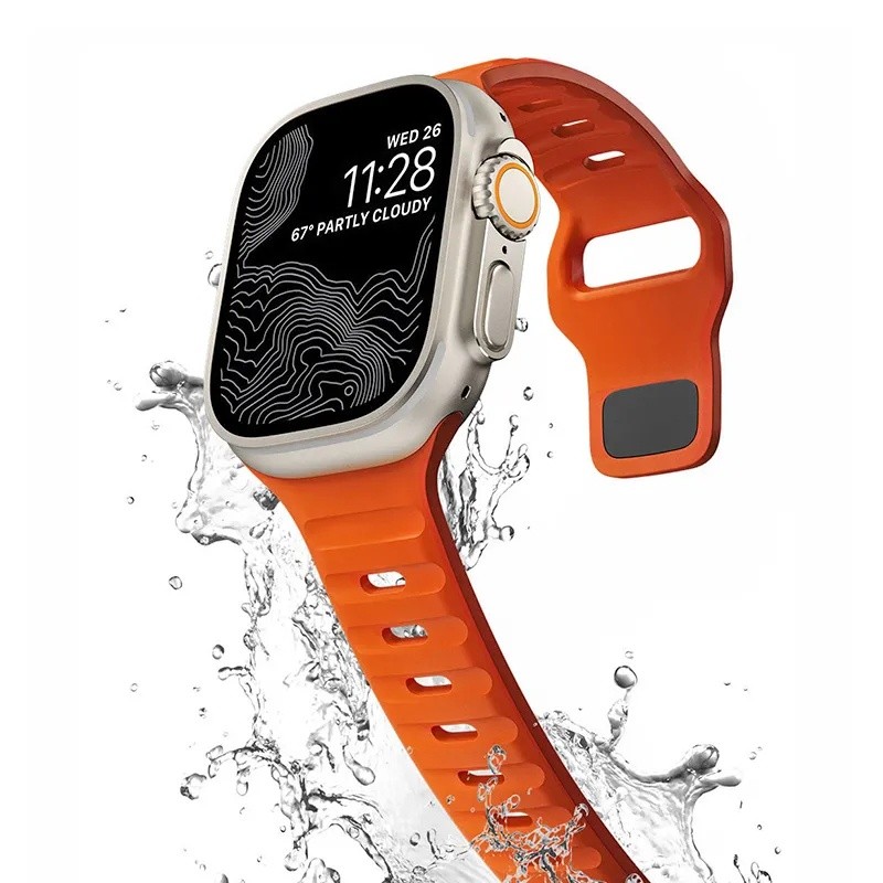 สายซิลิโคนสําหรับ Smart Watch Series 11/10 Ultra2 Ultra3 SE 9 8 7 6 5 4 3 2 1 สําหรับ iWatch Ultra 49 มม.45 มม.41 มม.44 มม.40 มม.42 มม.38 มม.46 มม.สายรัดข้อมือสร้อยข้อมือกีฬาสายนาฬิกา ราคา ถูกที่สุด ดีลบีเคเค แกลเลอรีภาพที่ 2