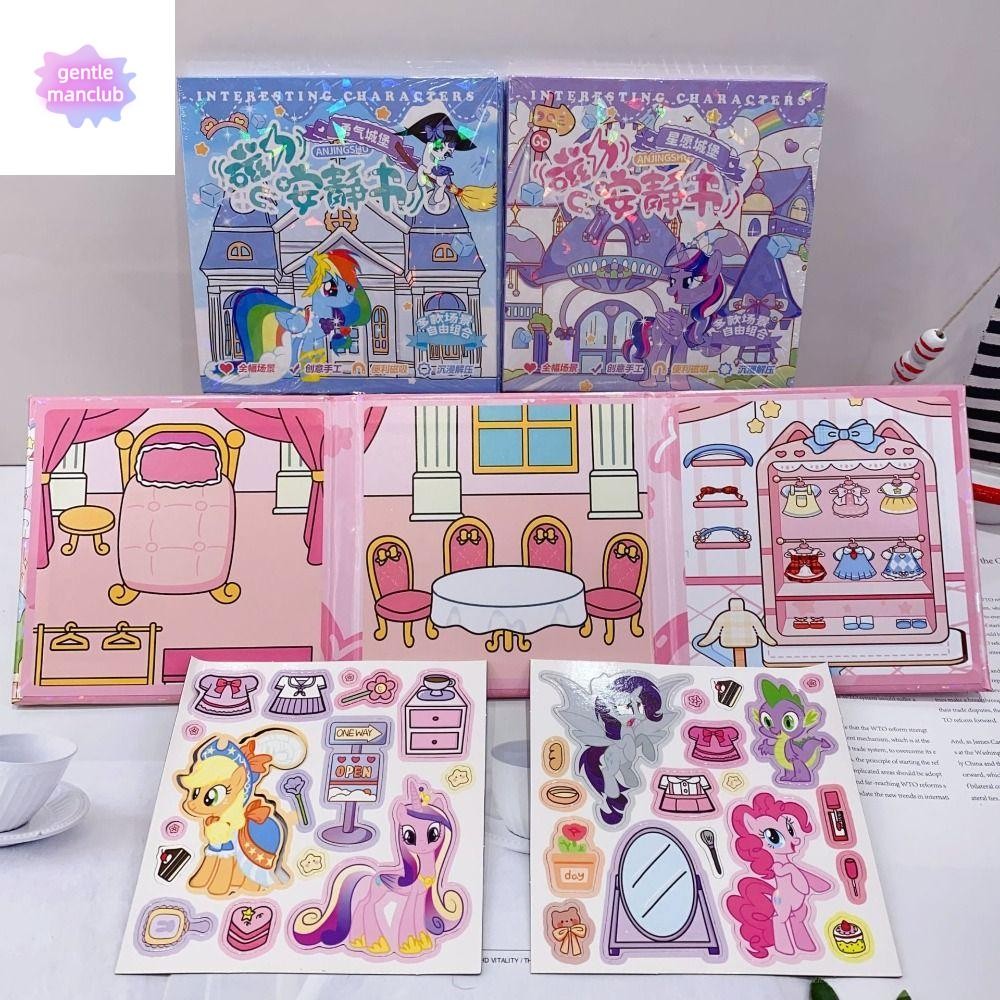 Gentlemanclub Kuromi Sticker Book, Little Pony Capybara Magnetic Quiet Book, การ์ตูน Pochacco Handmade Eggy Party DIY เด็ก Busy Book ของเล่นของขวัญวันเกิด