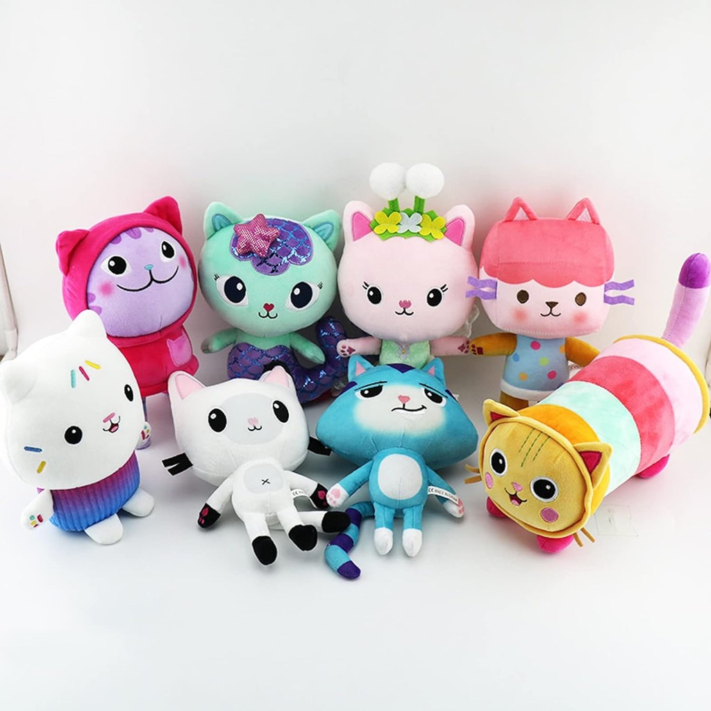 Kitty Fairy Baby Box Mercat Pandy Paws Cakey Catrat DJ Catnip หมอนแมว,นุ่มและ Cuddly ตุ๊กตาของเล่นตุ๊กตาสําหรับเด็ก