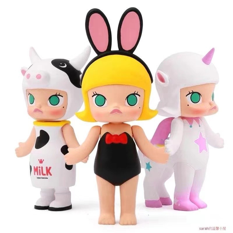 พร้อมส่ง，MOLLY Zodiac Series  POPMART Blind Box เครื่องประดับอินเทรนด์ การยืนยันของขวัญ