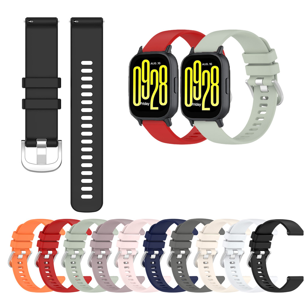 สายซิลิโคนสําหรับ Redmi Watch 5 Active Watch5 lite Simple Solid Candy สีสมาร์ทวอท์ชแฟชั่นสายรัดข้อมือ