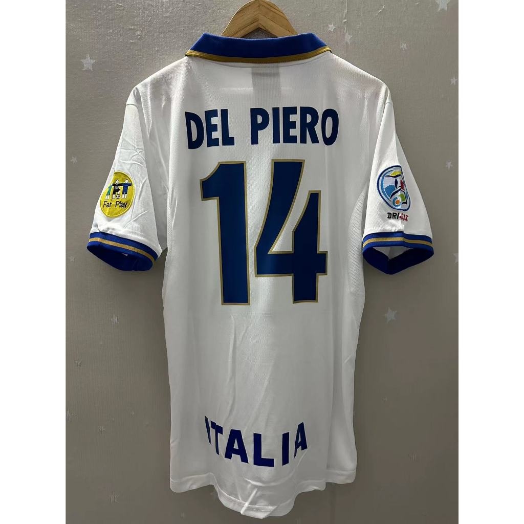 เสื้อ retro retro shirt1996 Italy Away DEL PIERO MALDINI Retro Football Jersey แฟนที่กําหนดเองเสื้อย
