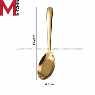 M KITCHEN ช้อน ช้อนกลาง ช้อนซุป สแตนเลสแท้ น้ำหนักพอดี ไม่บาง