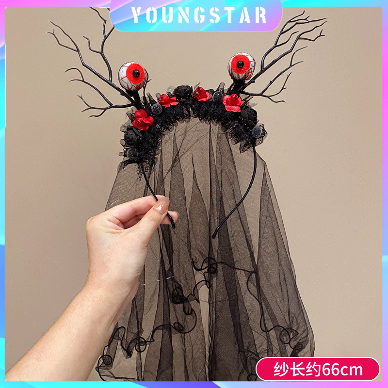 Fyg 2024 ที่คาดผมเรืองแสงแบบ headpiece รุ่นใหม่วันฮาโลวีน