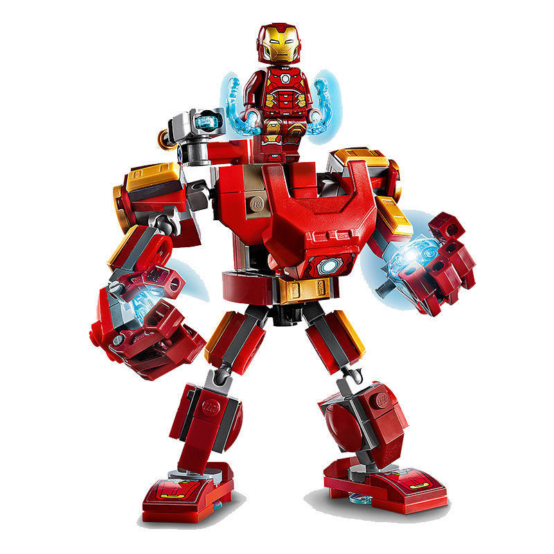 เข้ากันได้กับเลโก้ 76140 Iron Man Mecha Superhero Series Avengers Building Block ชายประกอบของเล่นเข้