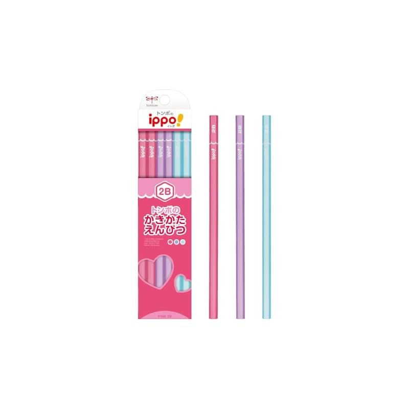 Tombow Pencil Pencil Pencil Ippo! ดินสอเขียน 6B Plain Pink Kb-Kpw04-6B
