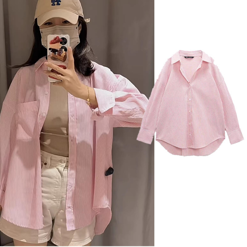 เสื้อเชิ้ตแขนยาวลายหลวม ซาร่า 4387025 094