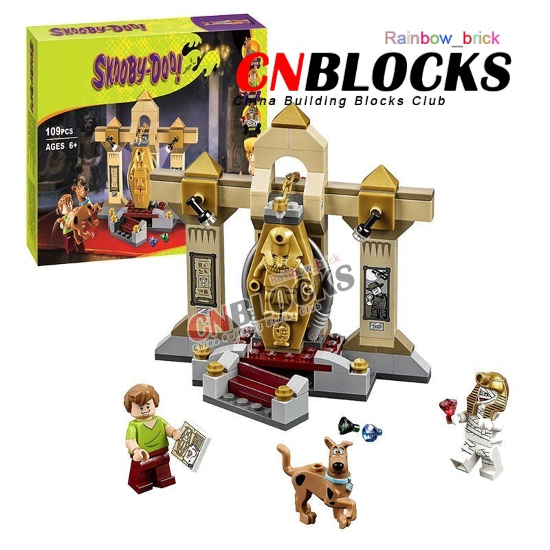 Scooby-doo Series Egyptian Pharaoh Mummy Museum Mystery Building Blocks Assembly ตกแต่งของเล่นของขวัญ