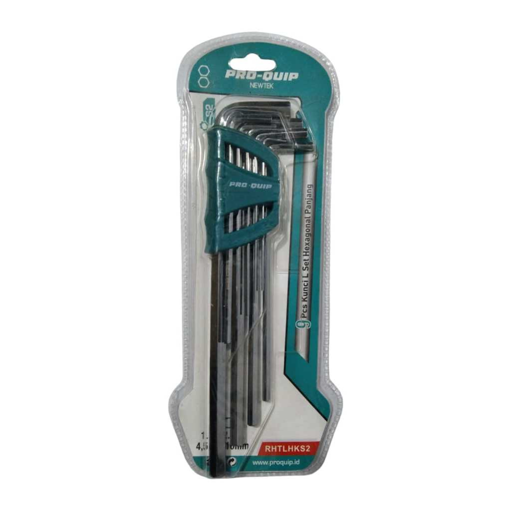 PRO-QUIP Newtek Pcs ชุดประแจรูปตัว L ยาวหกเหลี่ยม + ยาวพิเศษ 9 ชิ้น S2