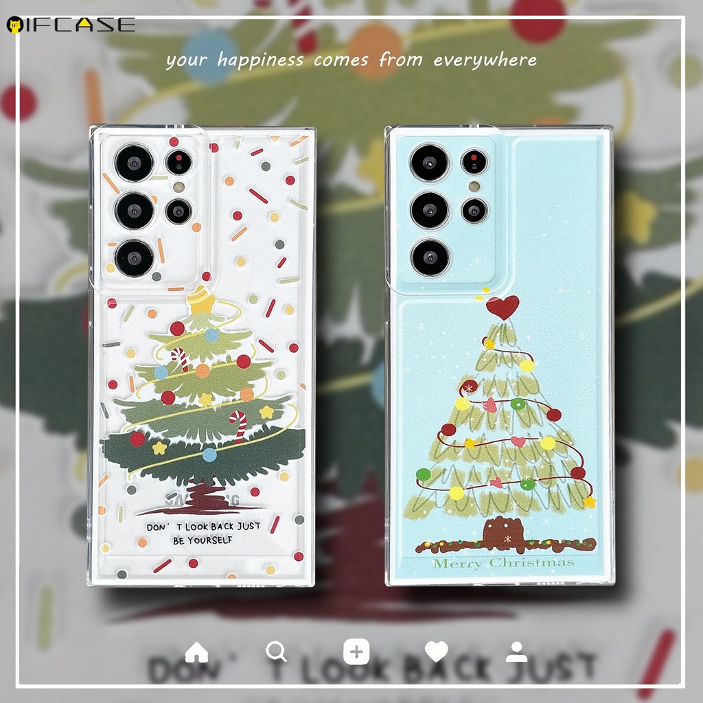 สําหรับ OPPO Reno 11F 11 FA 11A 10 9 8 Pro Plus 8T 8Z Lite 4G 5G เคสโทรศัพท์ Merry Christmas Tree สี
