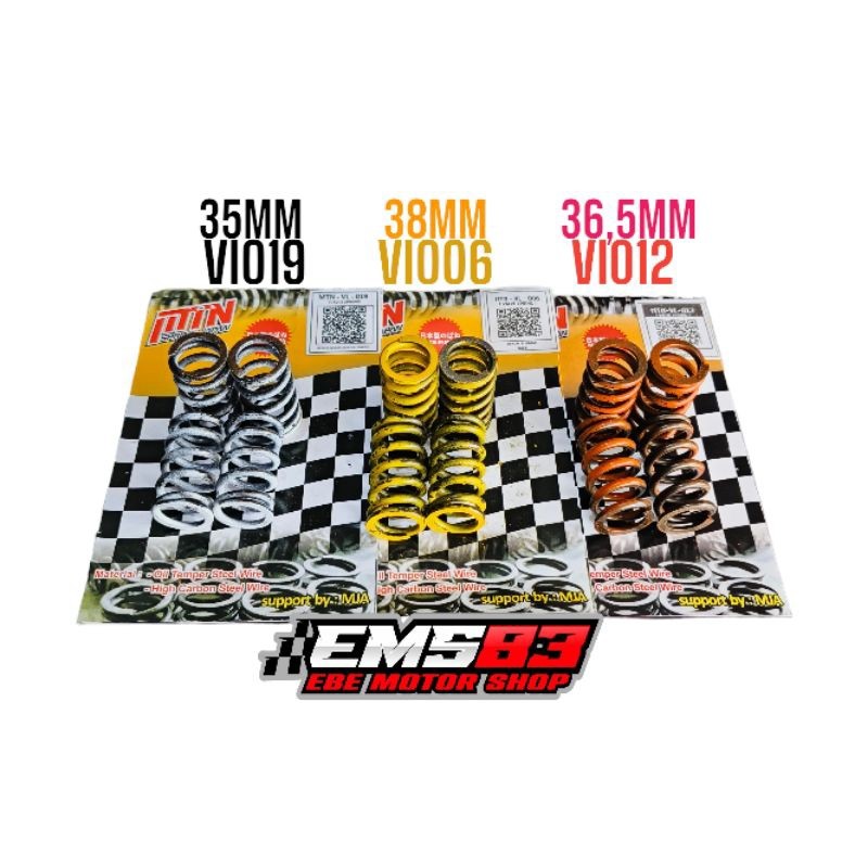 วาล์วฤดูใบไม้ผลิ MTN ญี่ปุ่น VL006 VL012 VL019 RACE Nmax Aerox 155 ใหม่เหล็กคาร์บอนสูงลวดเจาะทุกวันใ
