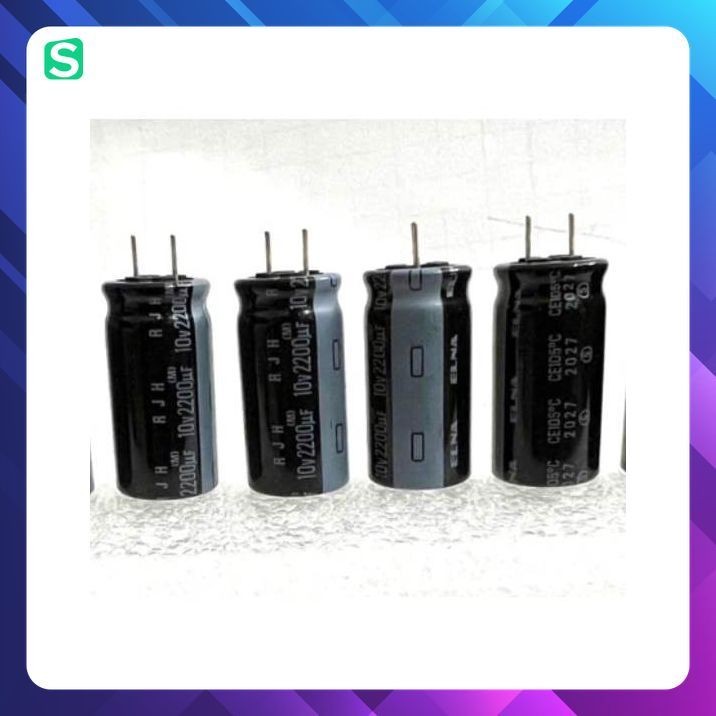 [ 2 ชิ้น ] ELNA RJH CAPACITOR 10V 2200UF 10V, 10V2200UF, 2200UF10V (ขนาด 12,5x25x5mm )