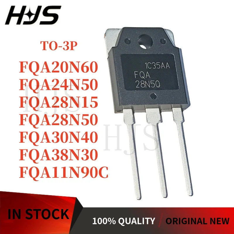 1-5PCS FQA20N60 FQA24N50 FQA28N15 FQA28N50 FQA30N40 FQA38N30 FQA11N90C TO-3P Field-effect ทรานซิสเตอ