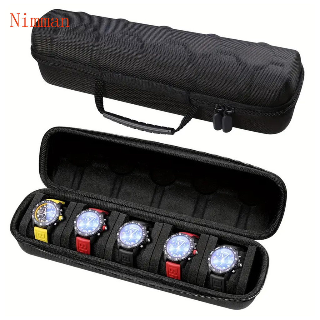 (Nimman)กล่องนาฬิกา Organizer สําหรับผู้ชายหรือผู้หญิงนาฬิกากระเป๋าเดินทางแบบพกพานาฬิกาผู้ถือจอแสดงผลสําหรับข้อมือและสมาร์ทนาฬิก