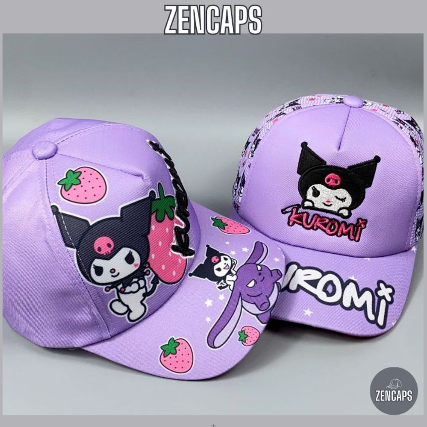 [4-7 ขวบ] หมวก Baby kuromi หมวกเบสบอล kuromi สีม่วง สําหรับสาวสวย ZENCAPS M642