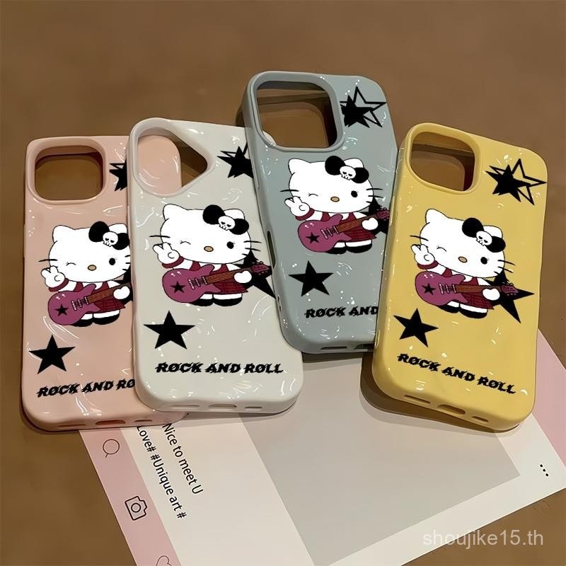 Snow mushroom rock KittyสําหรับiPhone 11 16 15 14 13 12 16PRO 13PRO 14PROMAX 13PROMAX 16PROMAX 16PLU