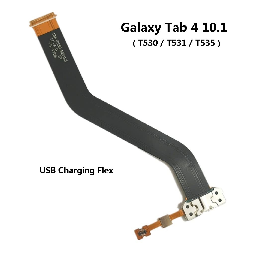 Samsung Galaxy Tab 4 10.1 "T530 T531 T535 พอร์ตชาร์จข้อมูล USB + ไมโครโฟนไมโครโฟน Flex Cable Ribbon 