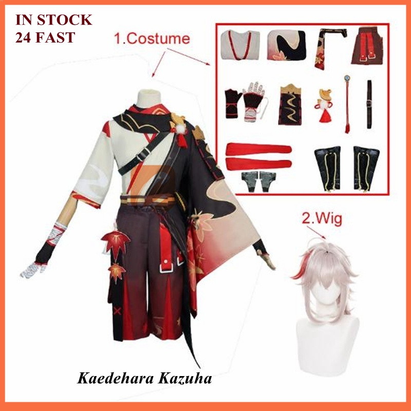 ZST Genshin Impact Kaedehara Kazuha คอสเพลย์ชุด Carnaval Samurai สำหรับผู้หญิง รวมwigและแอคเซสซอรี่