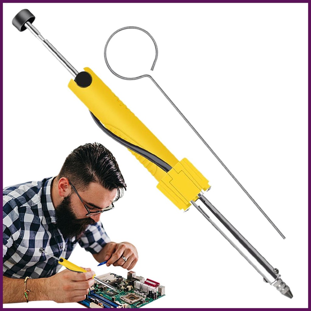 Desoldering Iron Solder Sucker Solder Sucker Double-ใช้ไฟฟ้าแบบพกพาบัดกรีปั๊มหัวฉีดสําหรับ haiotaph
