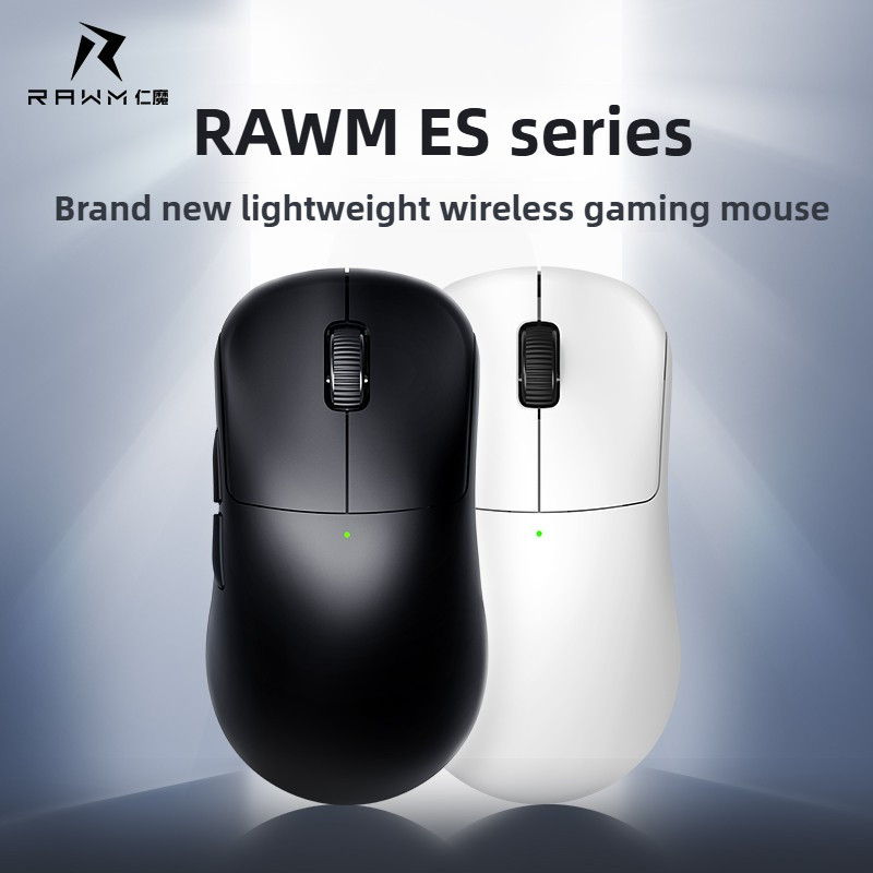 RAWM ES21 Pro Series เมาส์ไร้สาย 3 โหมดสําหรับเล่นเกมน้ําหนักเบา Esports 8K Ergonomic Universal Char