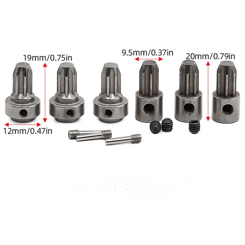 ฮับไดรฟ์เพลาเหล็กแข็งด้านหลังและด้านหน้าสําหรับ Traxxas Slash 4WD Rustler #6888X