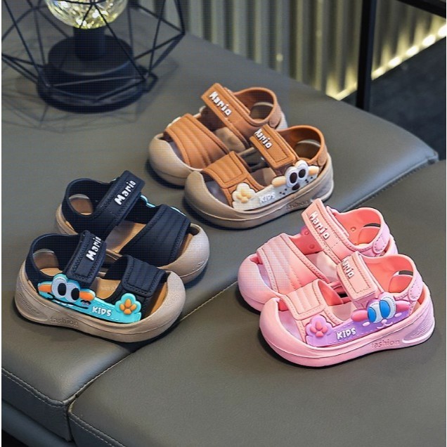 11.11 PUNCAK RUMAH168 SA103 รองเท้าแตะลําลองสําหรับเด็กหญิงและเด็กชายที่มีภาพมาริโอล่าสุดและสะดวกสบา